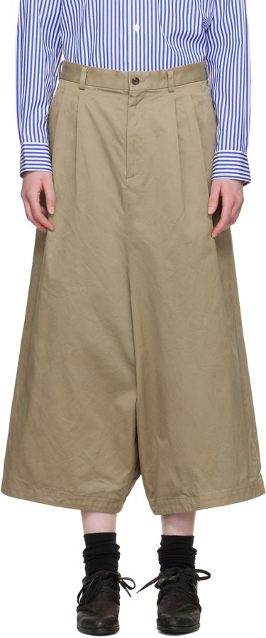 Šortky Comme des Garçons Comme des Garçons Cotton Twill Garment Washed Trousers Béžová | RO-P011-051-1, 0