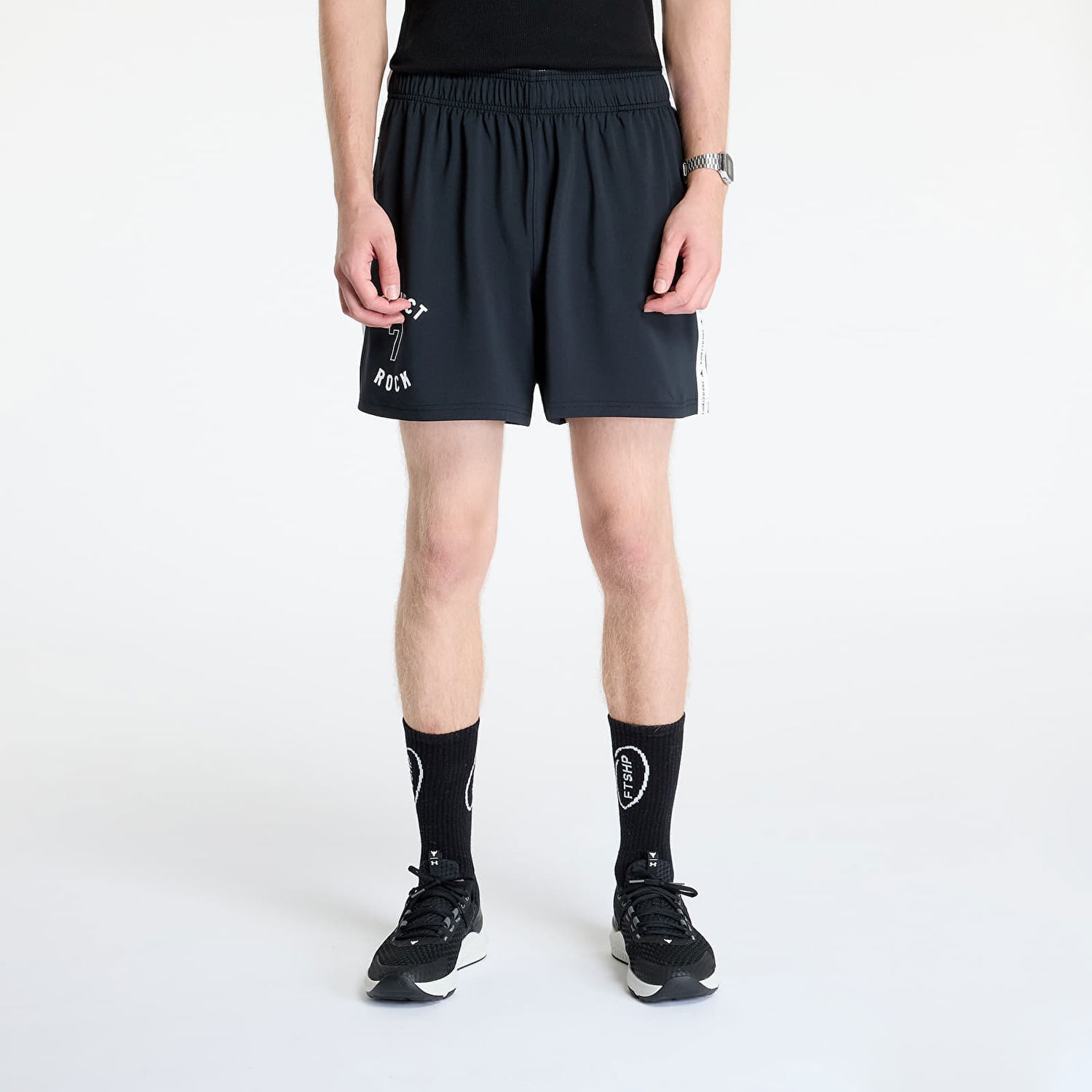 Šortky Under Armour Project Rock Mesh Short BOH Black/ White Čierna | 1386889-001, 0