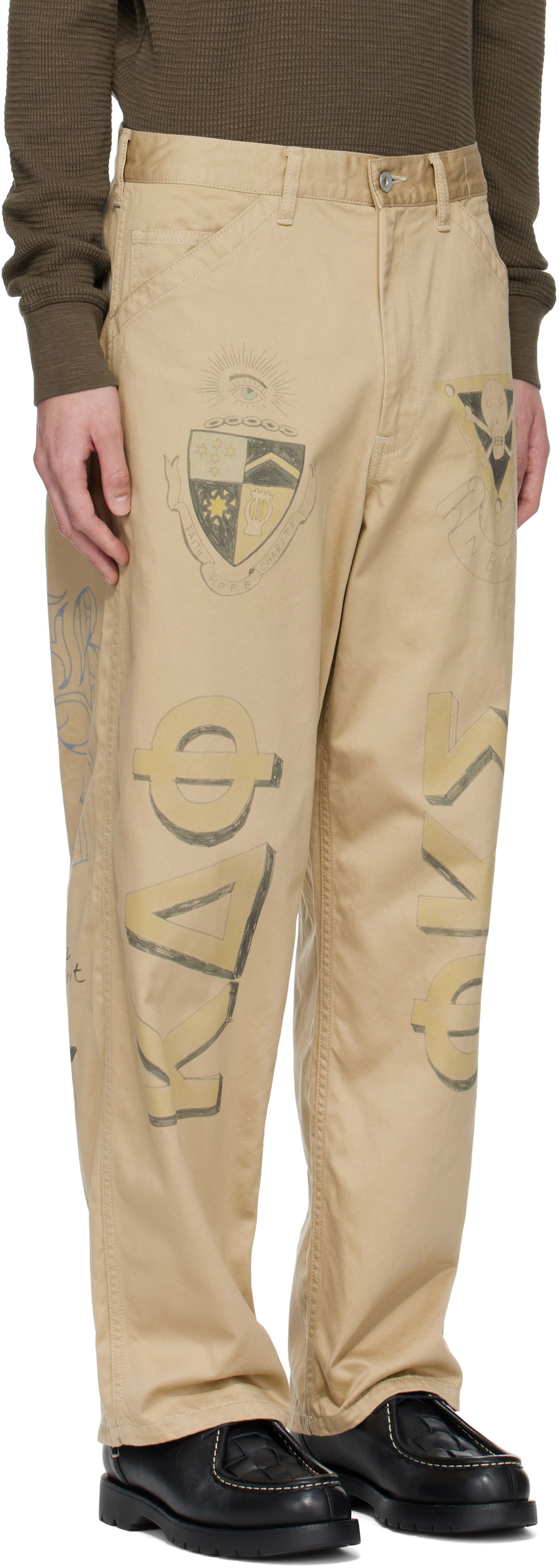Nohavice Neighborhood Neighborhood Memorial Utility Trousers Béžová | 251AQNH-PTM03, 1