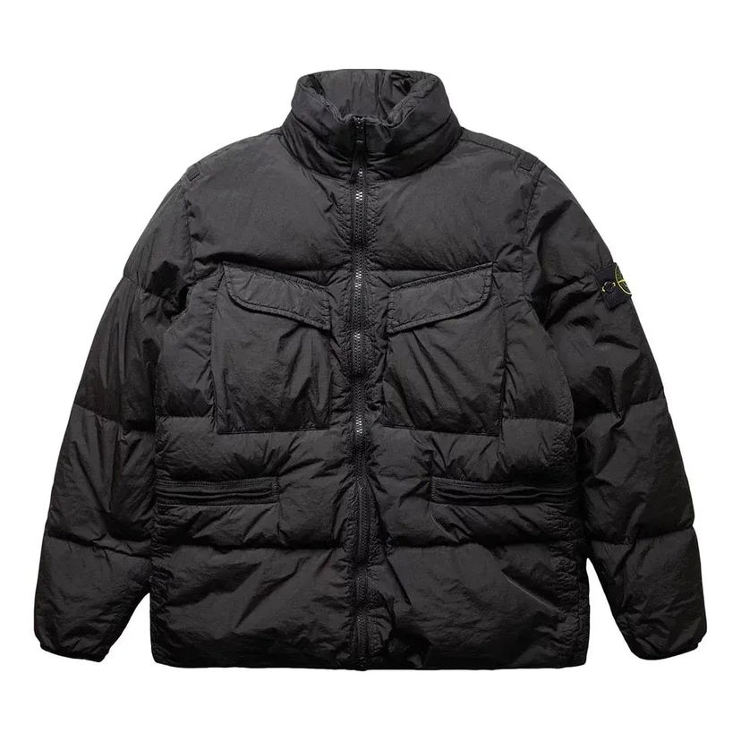 Prešívaná bunda Stone Island Logo Patch Padded Jacket Čierna | 771540123-V0029