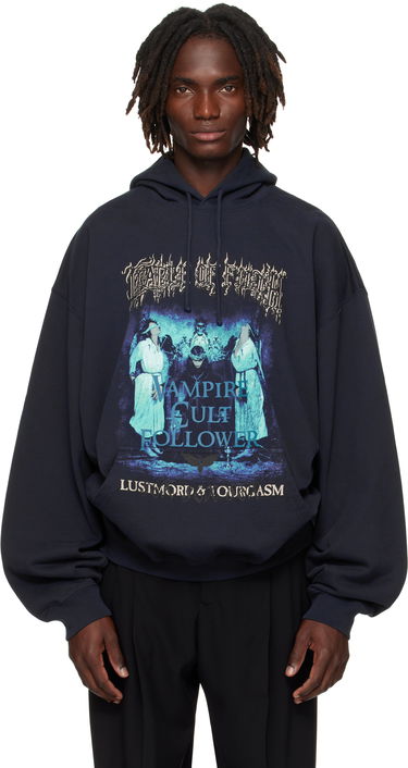 Mikina VETEMENTS Vetements Cradle of Filth 'Vampire Cult' Oversized Hoodie Navy | UCF76HD700N, 0