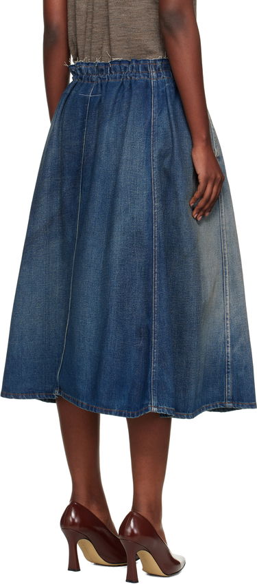 Sukňa Maison Margiela MM6 Maison Margiela Drawstring Denim Midi Skirt Modrá | S52MI0023 M30017, 2