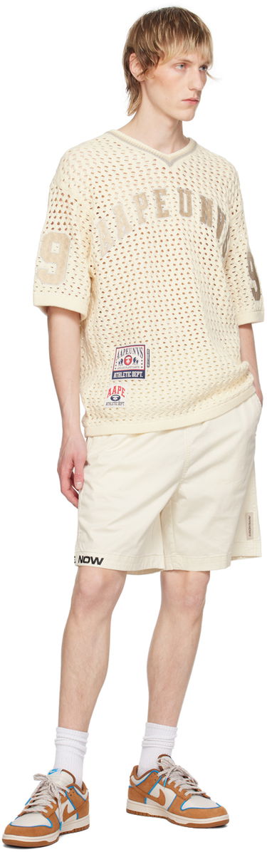 Šortky AAPE by A Bathing Ape AAPE by A Bathing Ape Embroidered Shorts Béžová | AAPSPMA668XXMIVX, 3