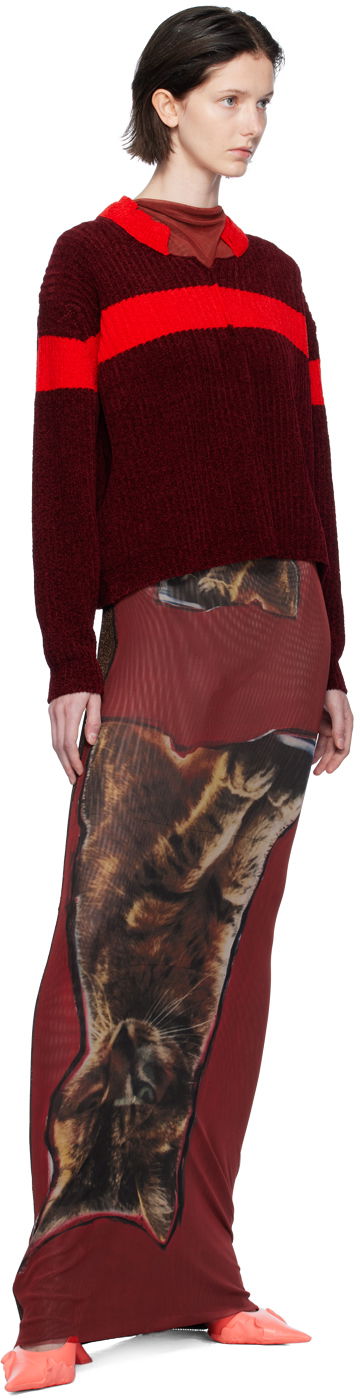 Sveter Ottolinger Ottolinger Striped Knit Sweater Červená | 707501, 3