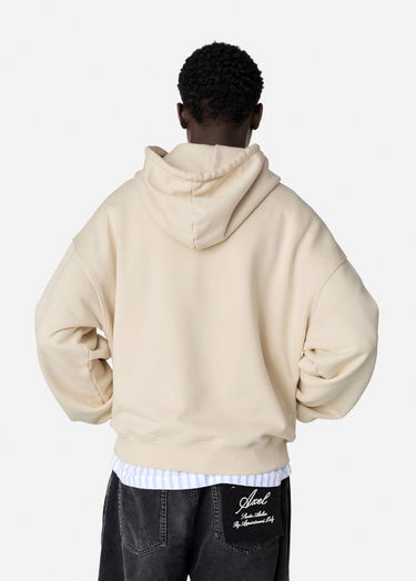 Mikina AXEL ARIGATO Logo-Embroidered Fleece Hoodie Béžová | A3022002, 3
