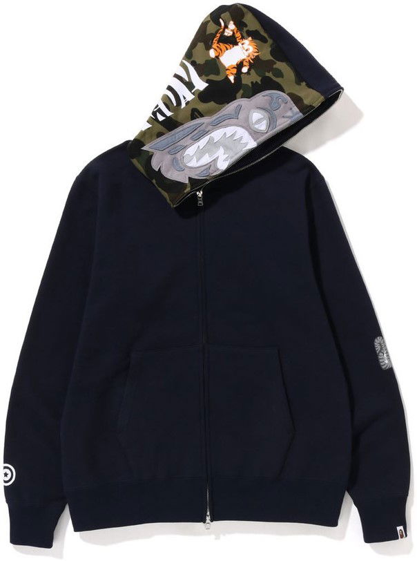 Mikina BAPE 1st Camo Tiger Full Zip Hoodie Čierna | 1J30115016-NVY