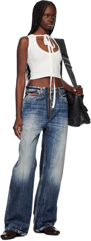Tielko Ambush AMBUSH Ribbon Tie Cropped Tank Top Biela | 12115403, 3