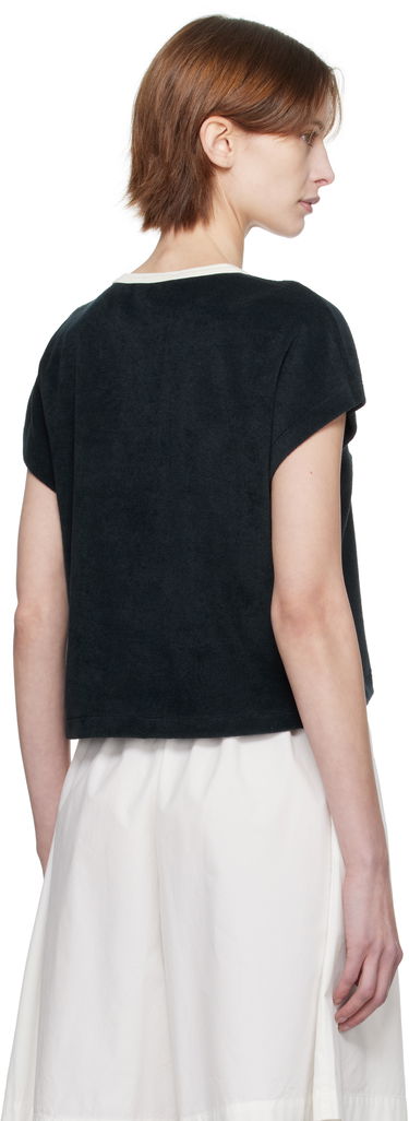 Crop Top A.P.C. Kelly Cropped Terry T-Shirt Čierna | COEWT-F26462, 2