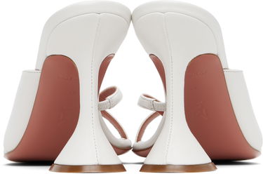 Starostlivosť o obuv Amina Muaddi Amina Muaddi Shiona Slipper Heeled Sandals Biela | SHIONA SLIPPER, 1