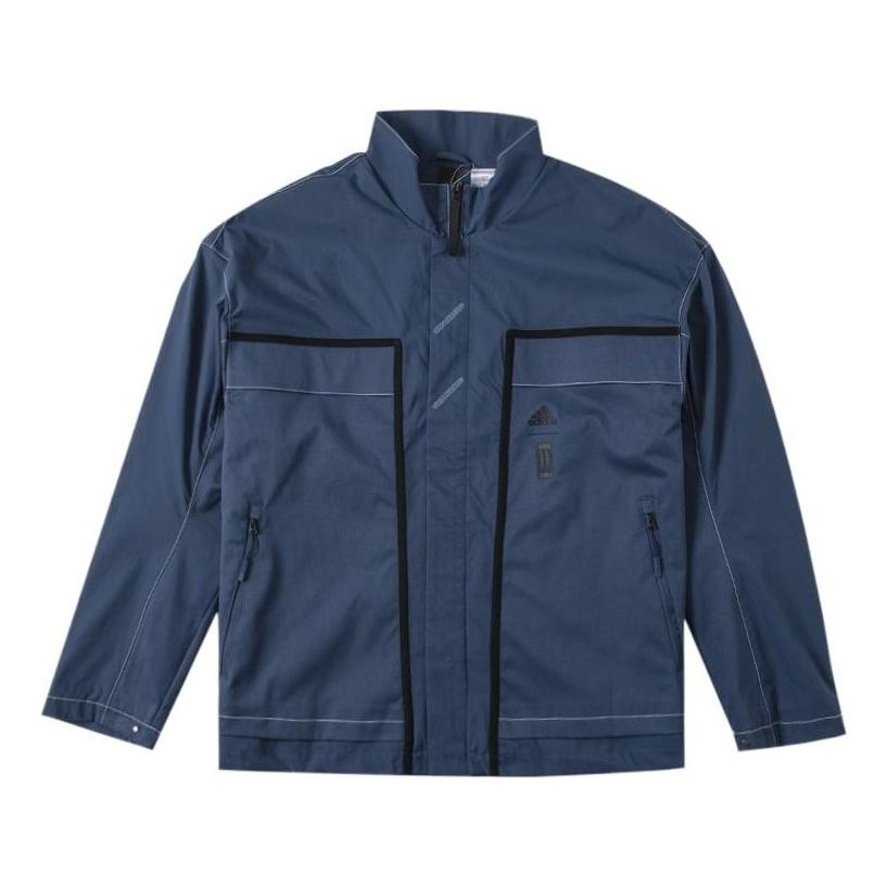 Vetrovka adidas Originals Loose Splicing Windproof Stand Collar Jacket Modrá | HM7471