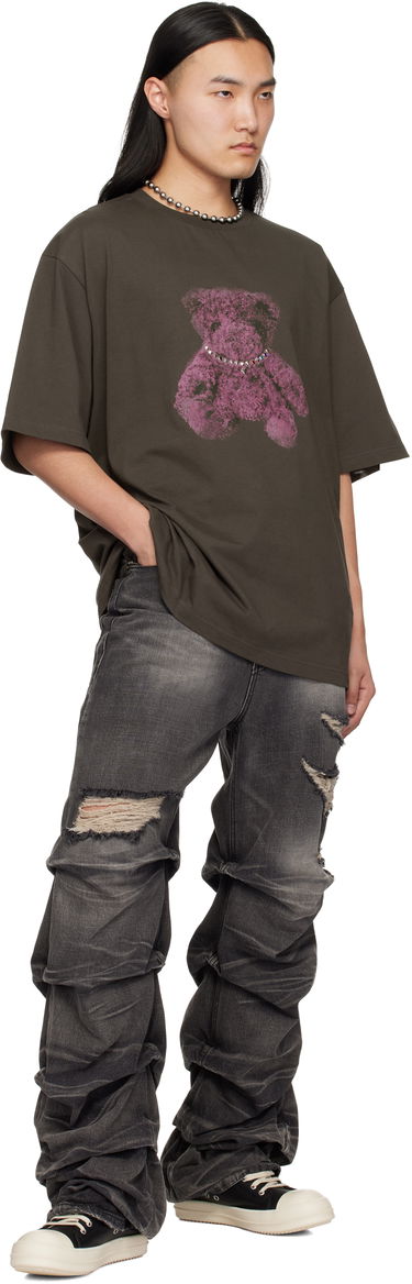 Tričko We11done We11done Pearl Bear Graphic T-Shirt Hnedá | WD-TT0-25-757-U-CH, 3