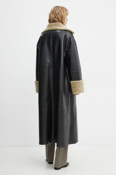 Kabáty Nanushka LIESEL Black Leather Coat Čierna | NW24FWOW38370, 1