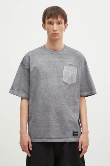 Tričko Neighborhood Pigment Dyed Crewneck T-Shirt Šedá | 242UNNH.CSM04, 0