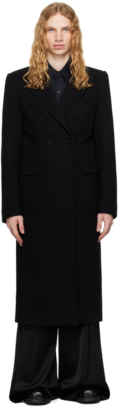 Kabáty Dries Van Noten Wool Coat Čierna | 242-020226-9179