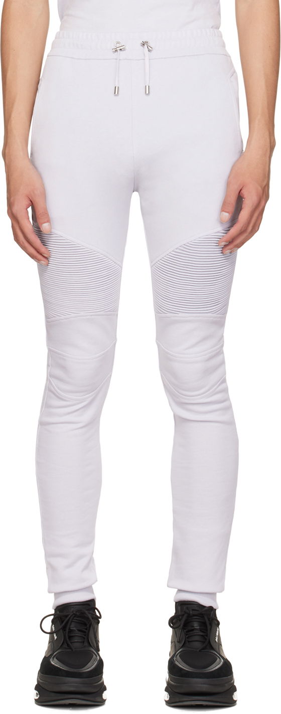 Tepláky Balmain Relaxed Fit Lounge Pants Biela | YH0OB000BB66, 0