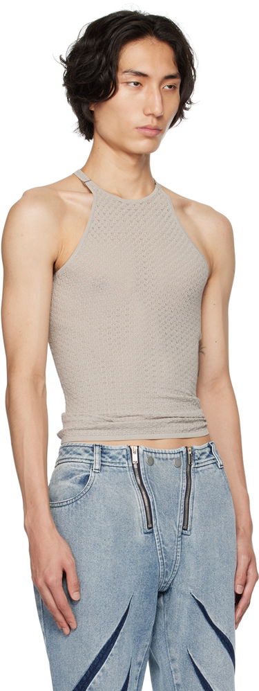 Tielko Dion Lee Serpent Knitted Tank Top Biela | C7216P23, 4