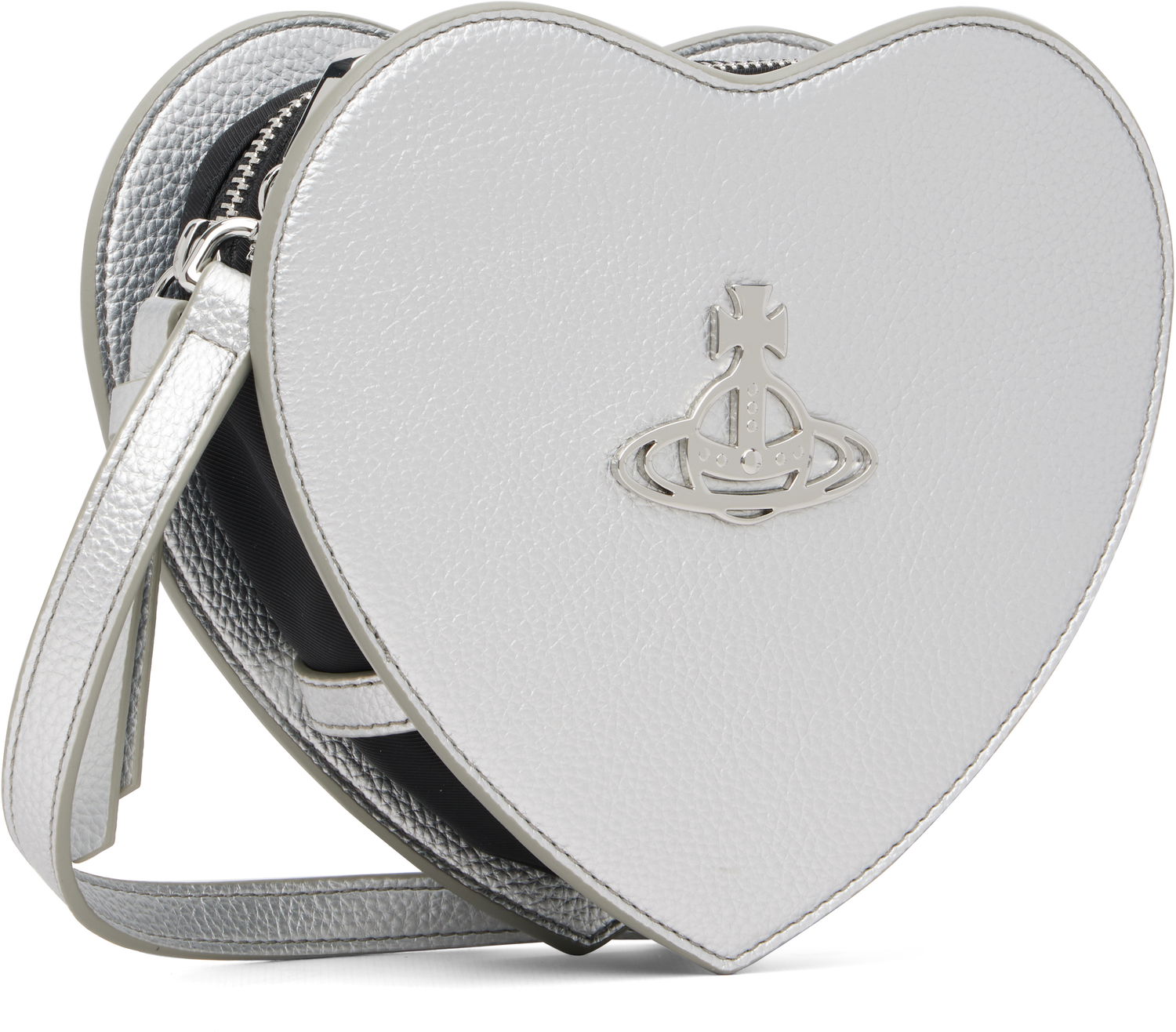 Taška cez rameno Vivienne Westwood Louise Heart Crossbody Bag Metalická | 4803001KW-S000D-, 1