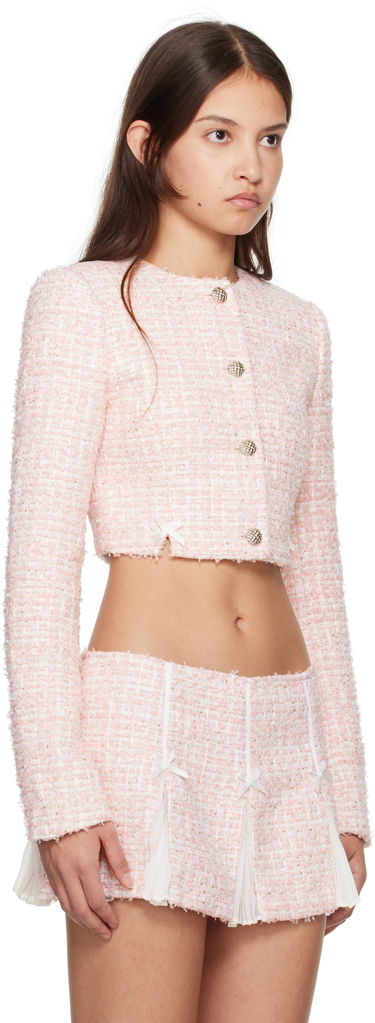 Bunda GUIZIO Guizio Colette Cropped Tweed Jacket Ružová | H24702W114, 1