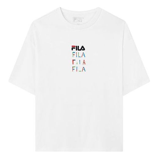 Tričko FILA FILA Embroidered Logo Short Sleeve T-Shirt Biela | F11W133195F-WT