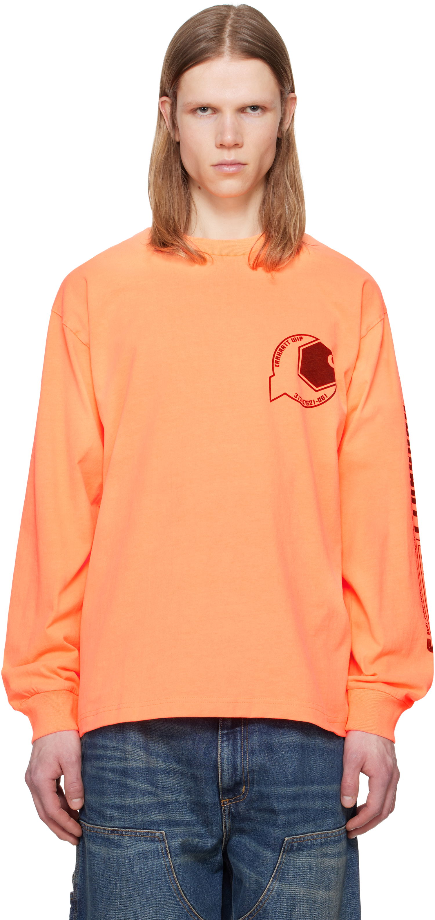 Tričko Carhartt WIP Carhartt WIP Long Sleeve Industry T-Shirt Oranžová | I034411, 0