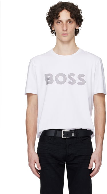 Tričko BOSS BOSS Printed-Logo T-Shirt Biela | 50543816, 0