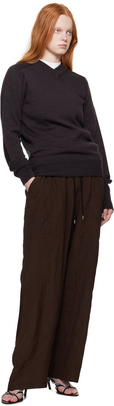 Sveter Studio Nicholson Studio Nicholson Inverness V-Neck Sweater Hnedá | INVERNESS SN - 1501, 3