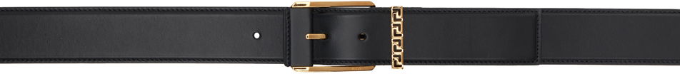 Opasok Versace Accent Leather Belt Čierna | DCU8241_DVTP1, 0