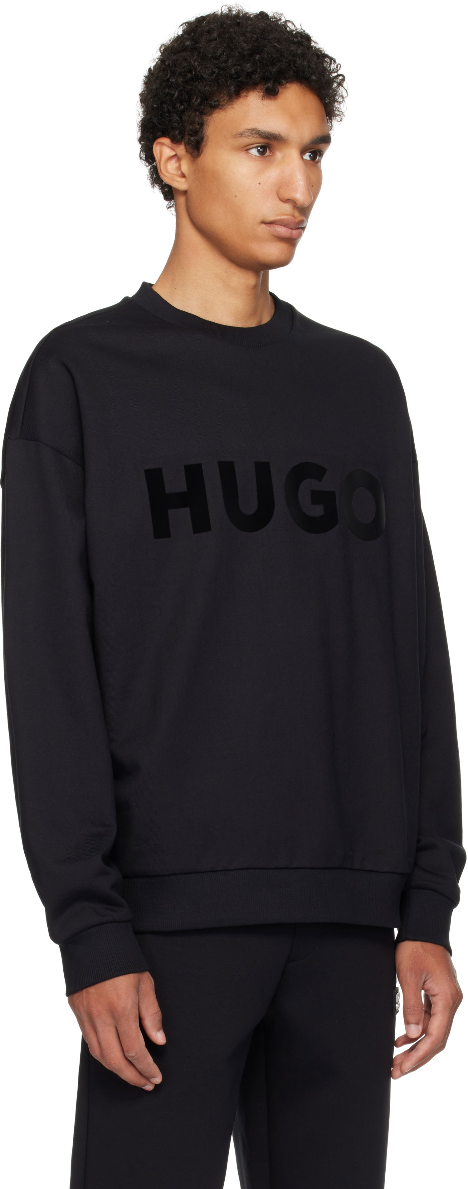 Mikina BOSS Oversized Cotton Terry Sweatshirt with Logo Print Zelené | 50538778, 1