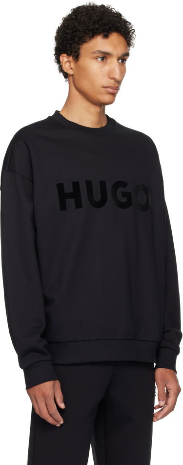 Mikina BOSS Oversized Cotton Terry Sweatshirt with Logo Print Zelené | 50538778, 1