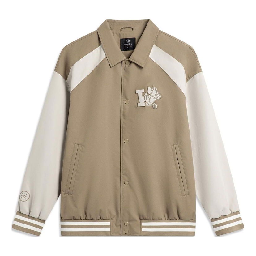 Bomber bunda Li-Ning Way Of Wade Logo Woven Coach Jacket Béžová | AFDT869-2