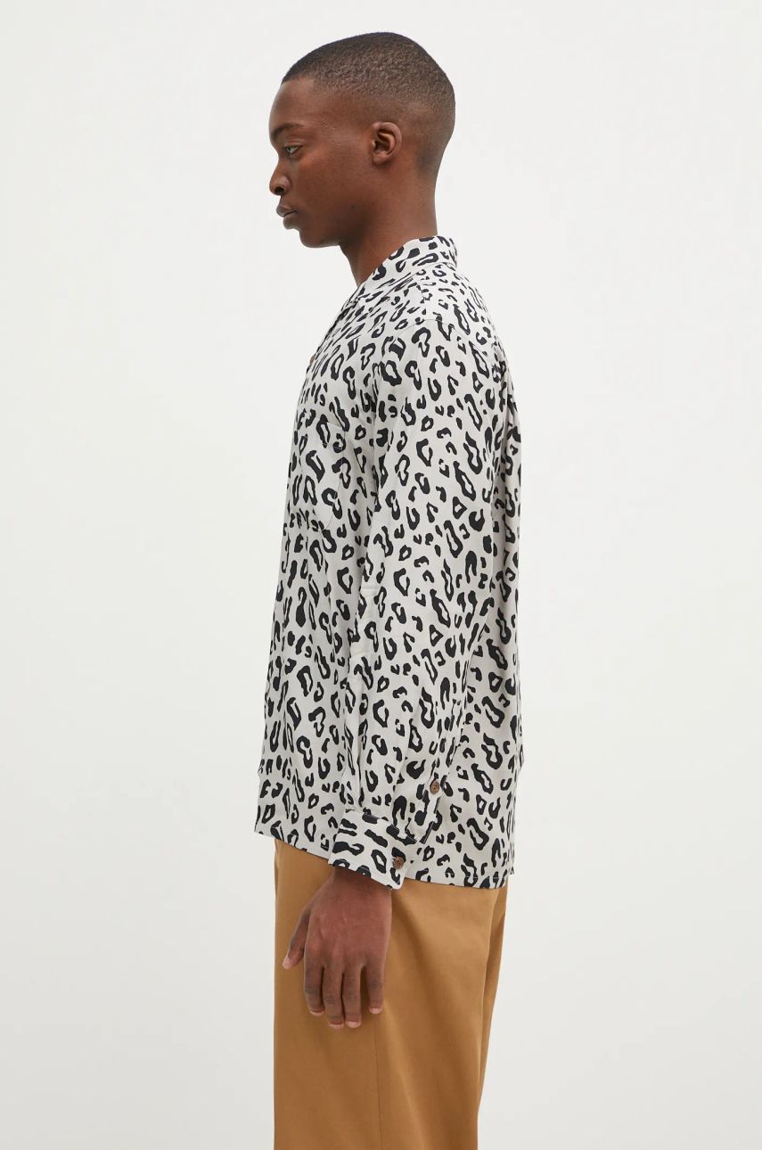 Leopard Open Collar Shirt