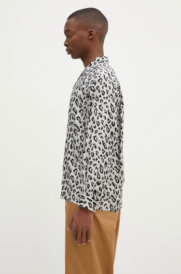 Košeľa WACKO MARIA Leopard Open Collar Shirt Šedá | 24FW-WMS-HI01, 1