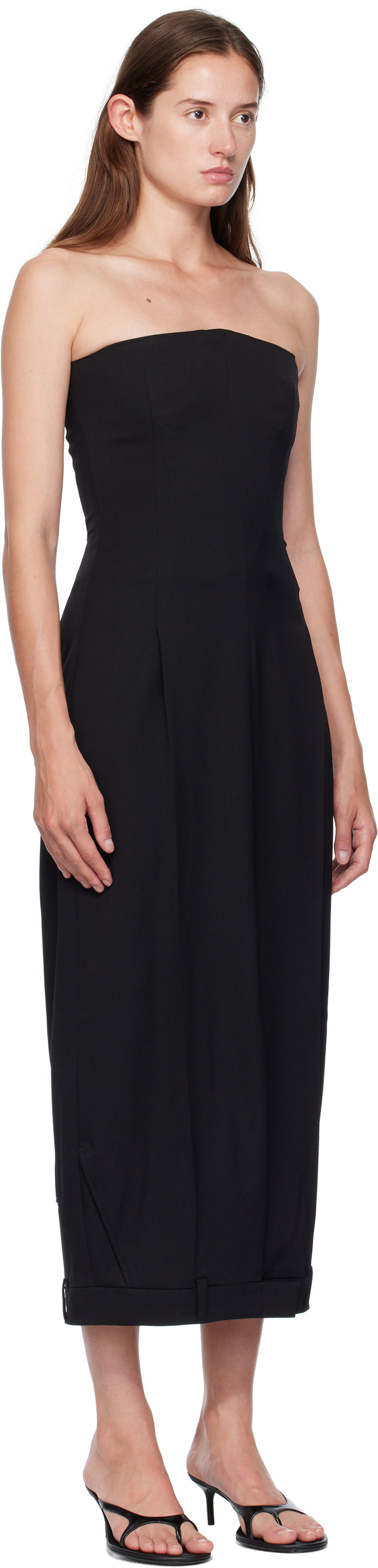 Šaty VETEMENTS Vetements Upside-Down Tailored Pantadress Maxi Dress Čierna | WH76TD030B, 1