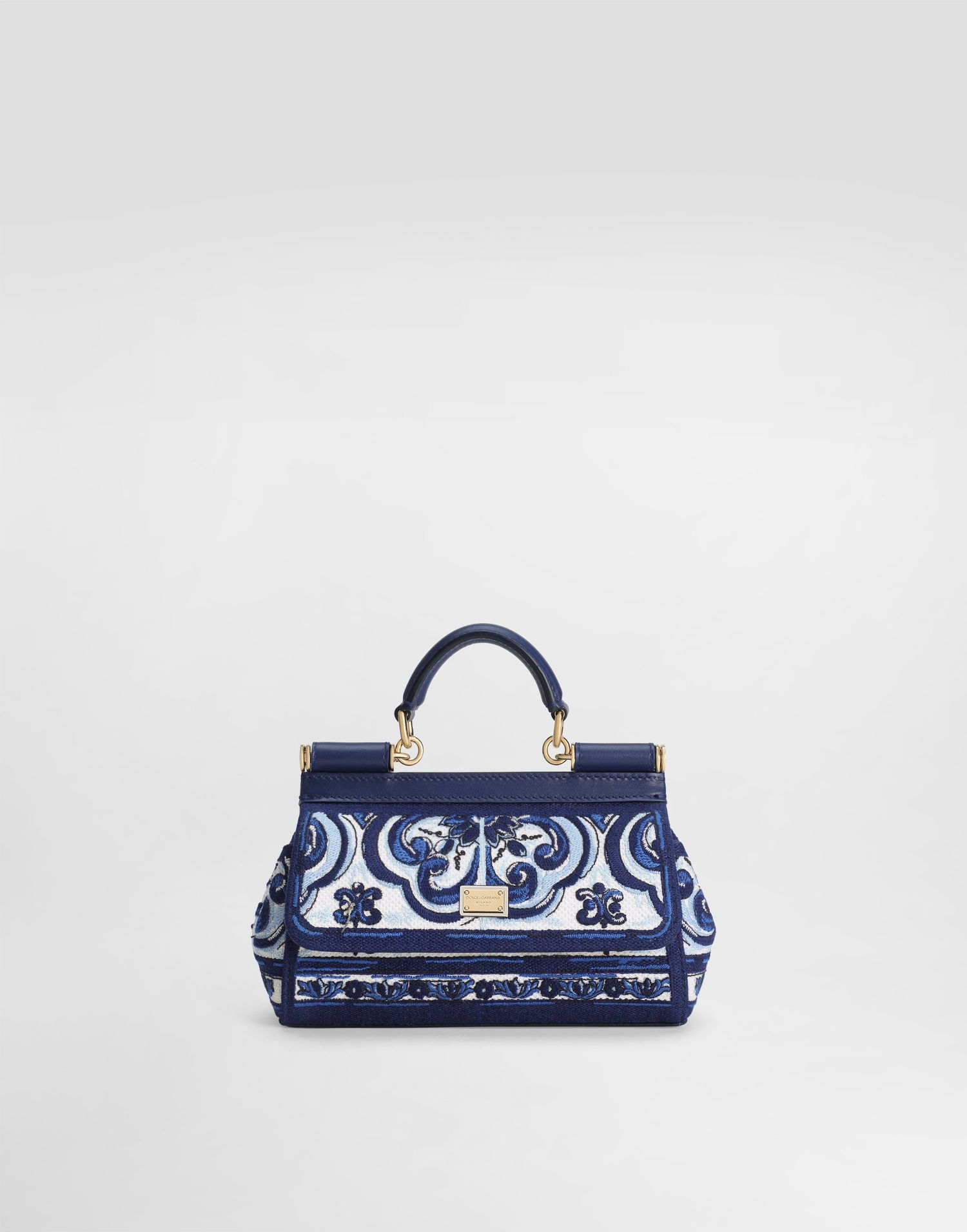 Kabelka Dolce & Gabbana Dolce & Gabbana Sicily Small Embroidered Handbag Modrá | BB7116BW050HA3OB, 0