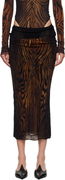 Jean Paul Gaultier 'The Long Draped Wood' Midi Skirt