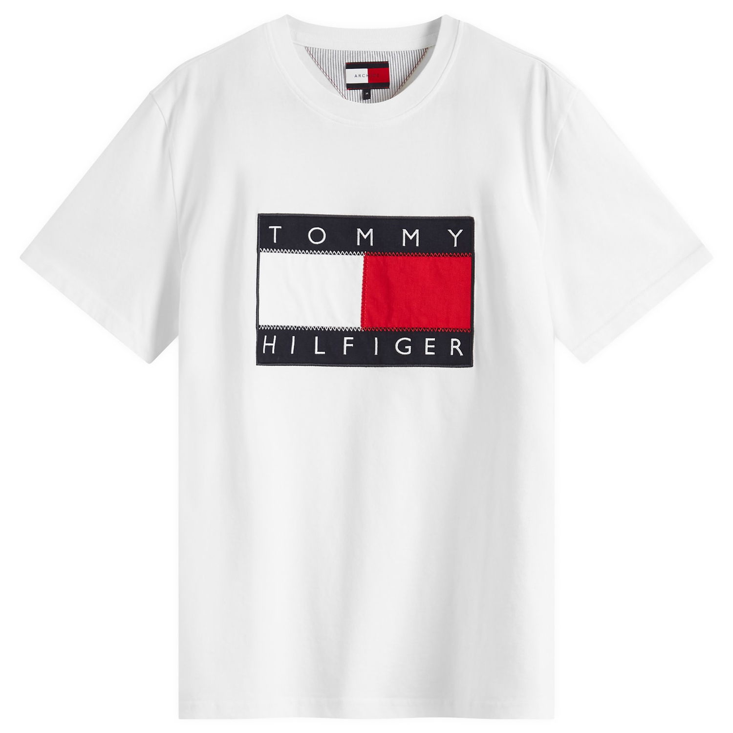 Tričko Tommy Hilfiger Tommy Jeans Men's Sailing Flag T-Shirt, Size Large Biela | MN0MN00011YBL, 0