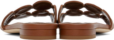 Šaty Manolo Blahnik Manolo Blahnik Haribalmuflat Leather Scalloped Slides Hnedá | 424-1839, 1