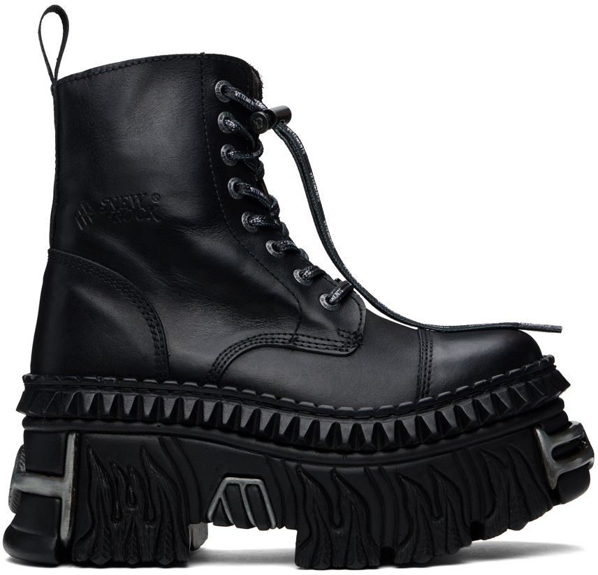Tenisky a topánky VETEMENTS VETEMENTS New Rock Edition Combat Boots Čierna | UE64BO220B, 0