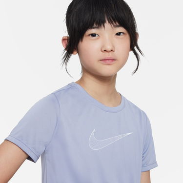 Crop Top Nike Girls' Short Sleeve Top One Fialová | DD7639-519, 2