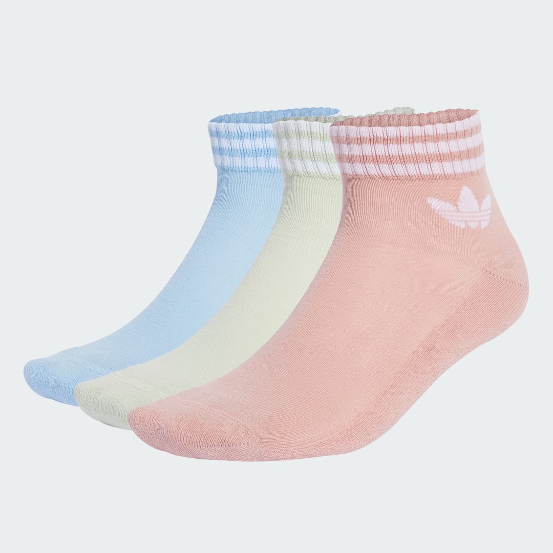 Ponožky adidas Performance 3-Stripes Ankle Socks - 3 Pairs Ružová | JV7438, 0
