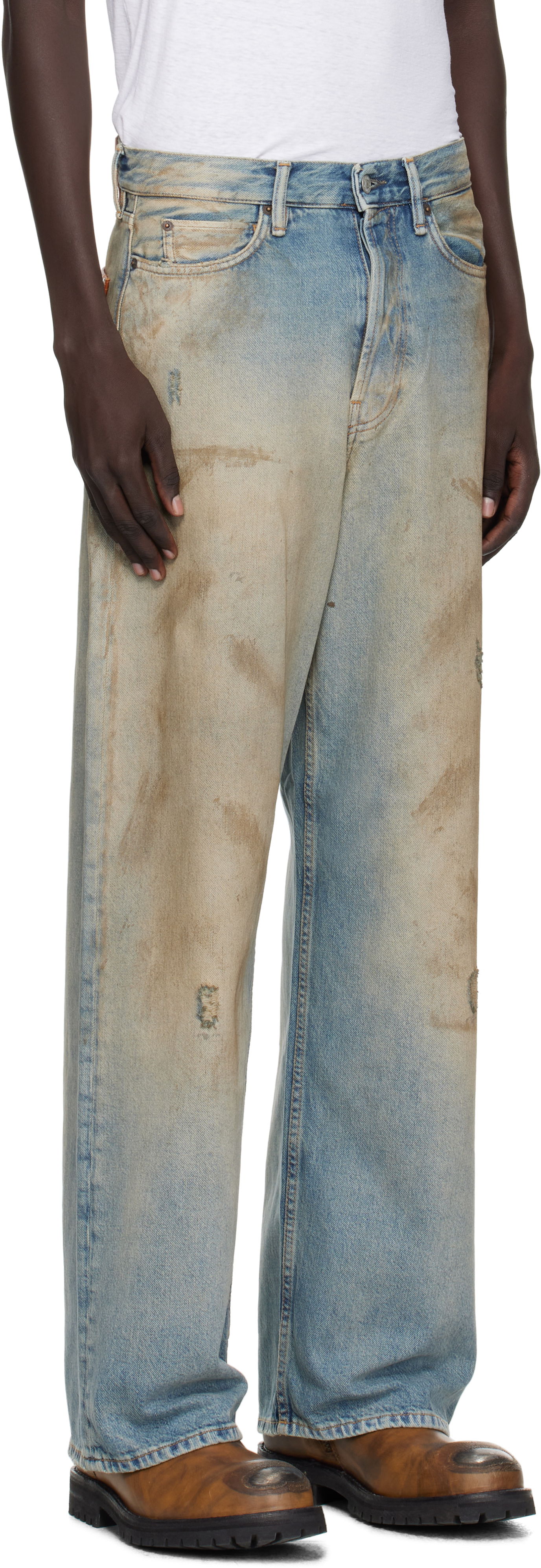 Džínsy Acne Studios Acne Studios Loose Fit 1981 Jeans Modrá | C00101-, 1