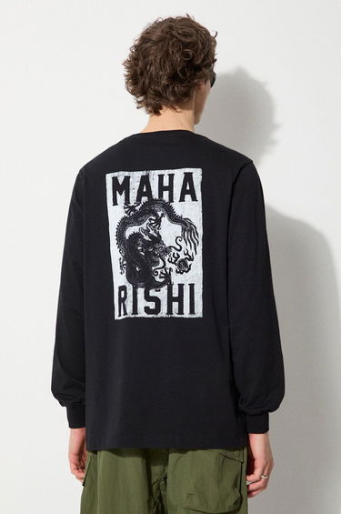 Tričko Maharishi Maharishi Long Sleeve T-Shirt Čierna | 1277.BLACK, 2