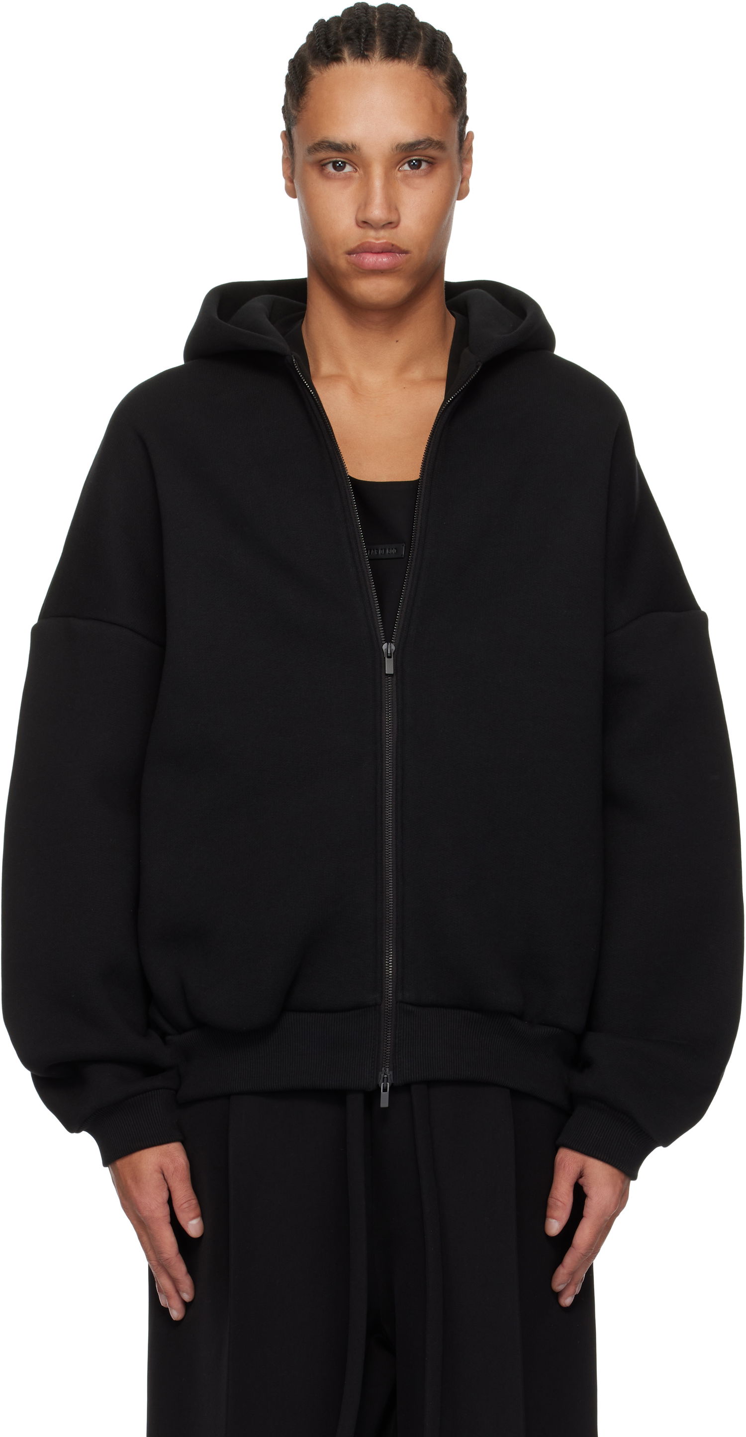 Mikina Fear of God Fear of God 'Eternal' Fleece Full Zip Hoodie Čierna | FGE250-517FLC, 0