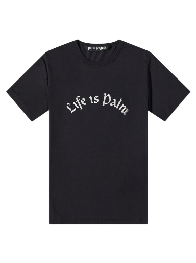 Tričko Palm Angels Life Is Palm Tee Čierna | PMAA076F22JER0011001