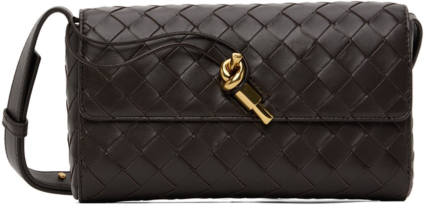 Taška cez rameno Bottega Veneta Brown Mini Andiamo Bag Čierna | 755545 VCPP3, 0
