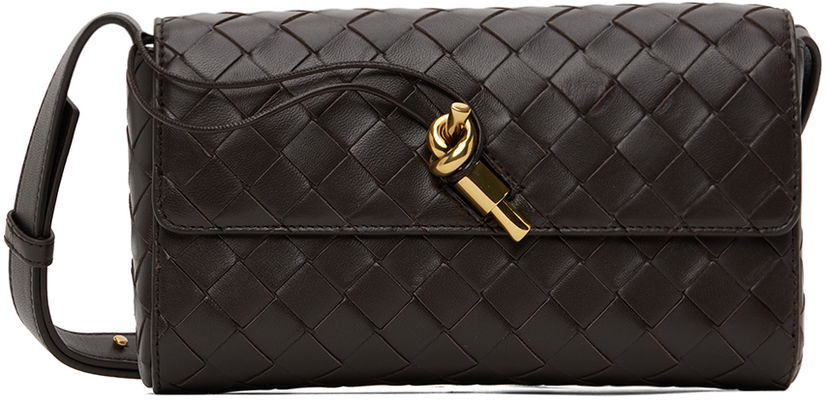 Taška cez rameno Bottega Veneta Brown Mini Andiamo Bag Čierna | 755545 VCPP3