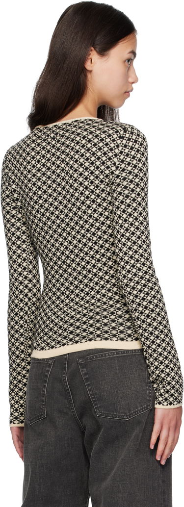 Sveter Maison Margiela MM6 Maison Margiela Allover Check Knit Sweater Béžová | S52HL0050 M13137, 2