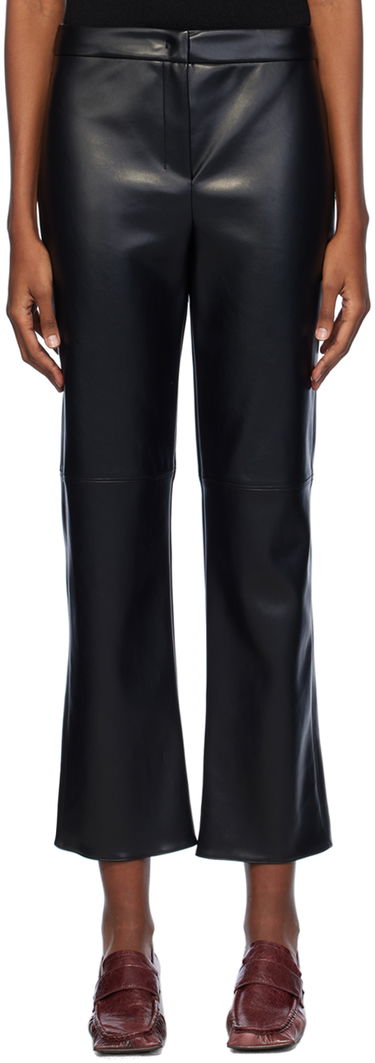 Nohavice Max Mara Max Mara Sublime Faux-Leather Cropped Flare Trousers Čierna | 2419781011600 MM13037, 0