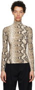 Stella McCartney Python Print Long Sleeve T-Shirt