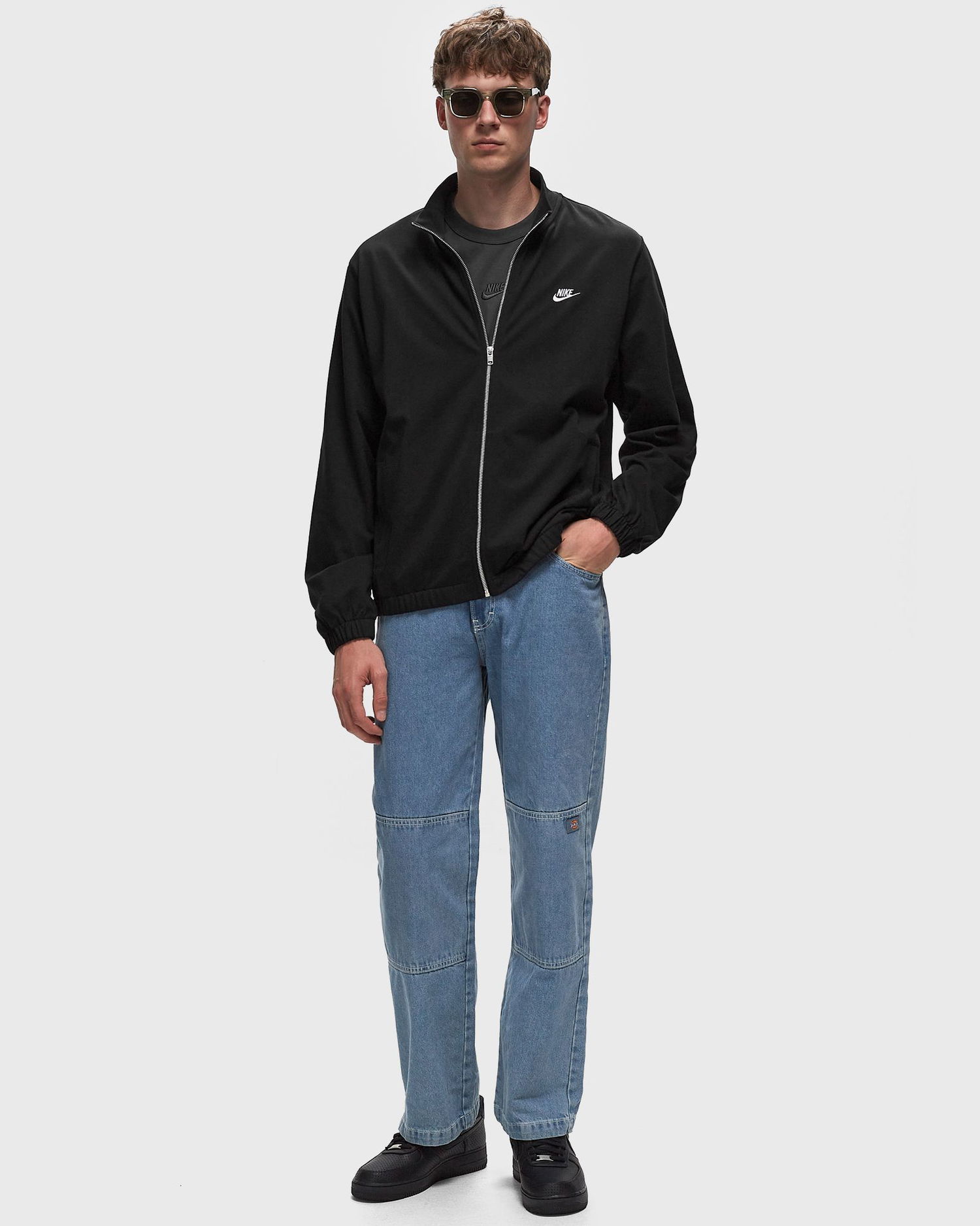 Bunda Nike Club Knit Jacket men Track Čierna | FQ3426-010, 1